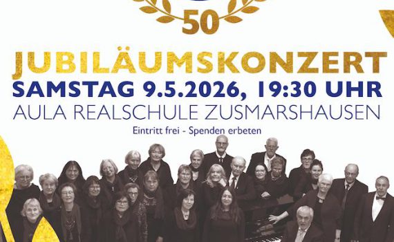 Jubiläumskonzert Chor MixDur und Chor VoiceNet in Zusmarshausen Plakat für 9.5.2026, 19:30 Uhr